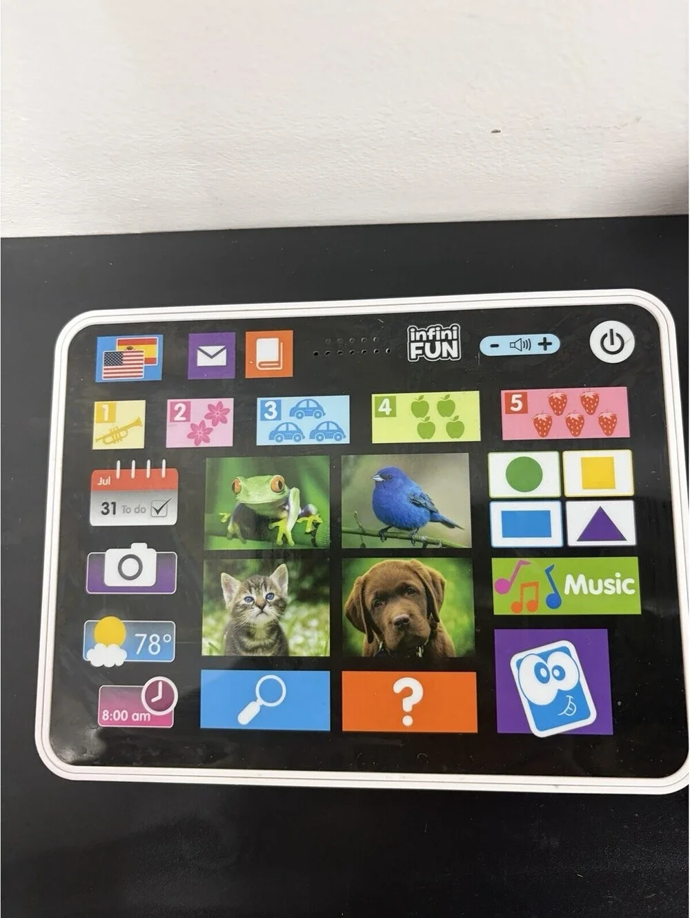 My First 2-In-1 Bilingual Interactive Toy Tablet, English & Spanish By InfiniFun